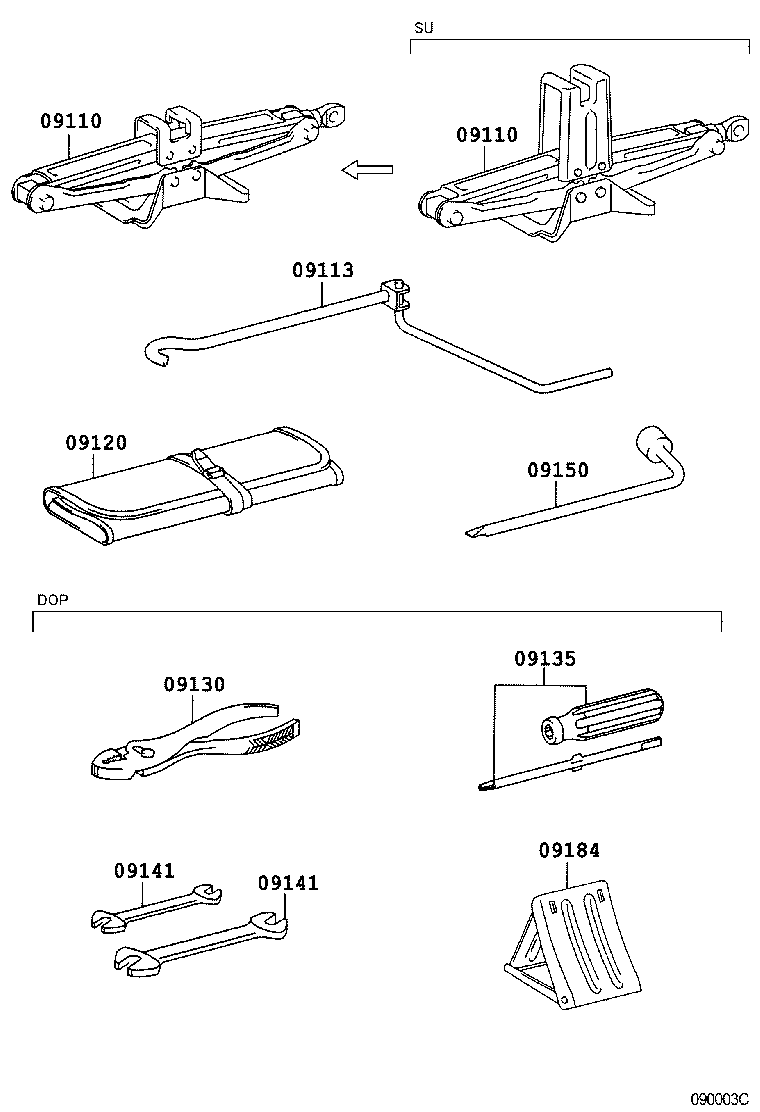09111-44020 JACK ASSY product image