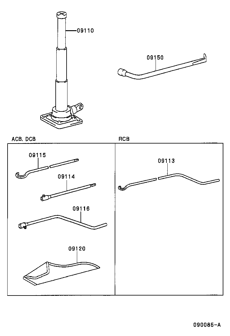 Toyota 09120-0C010 BAG, TOOL