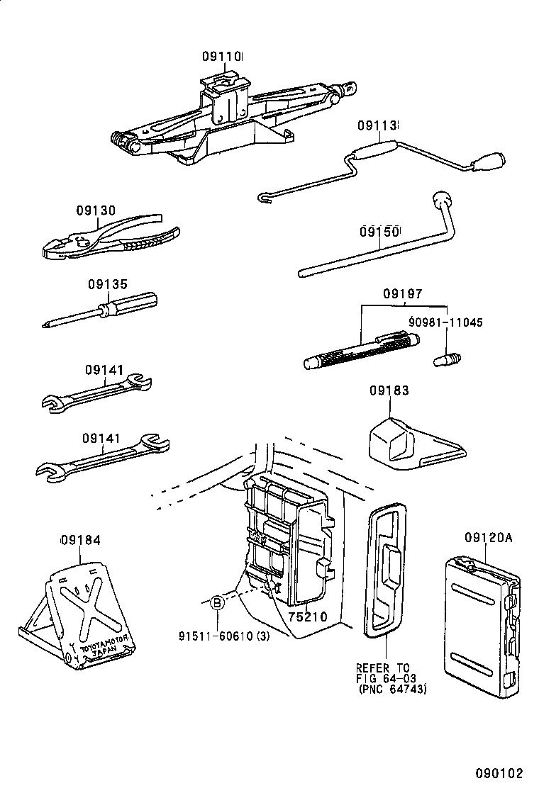 09183-50010 WRENCH, WHEEL CAP product image