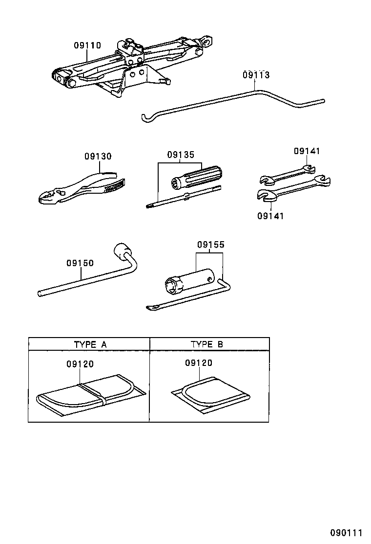 09120-48010 BAG, TOOL product image