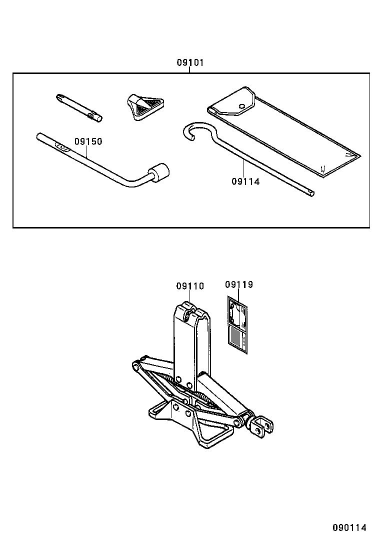 09119-87404 LABEL, JACK CAUTION product image