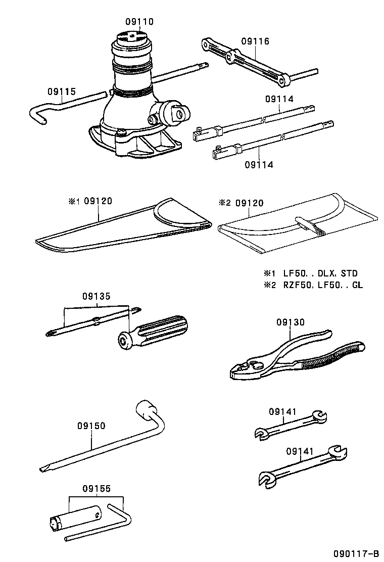 09111-0B080 JACK ASSY product image