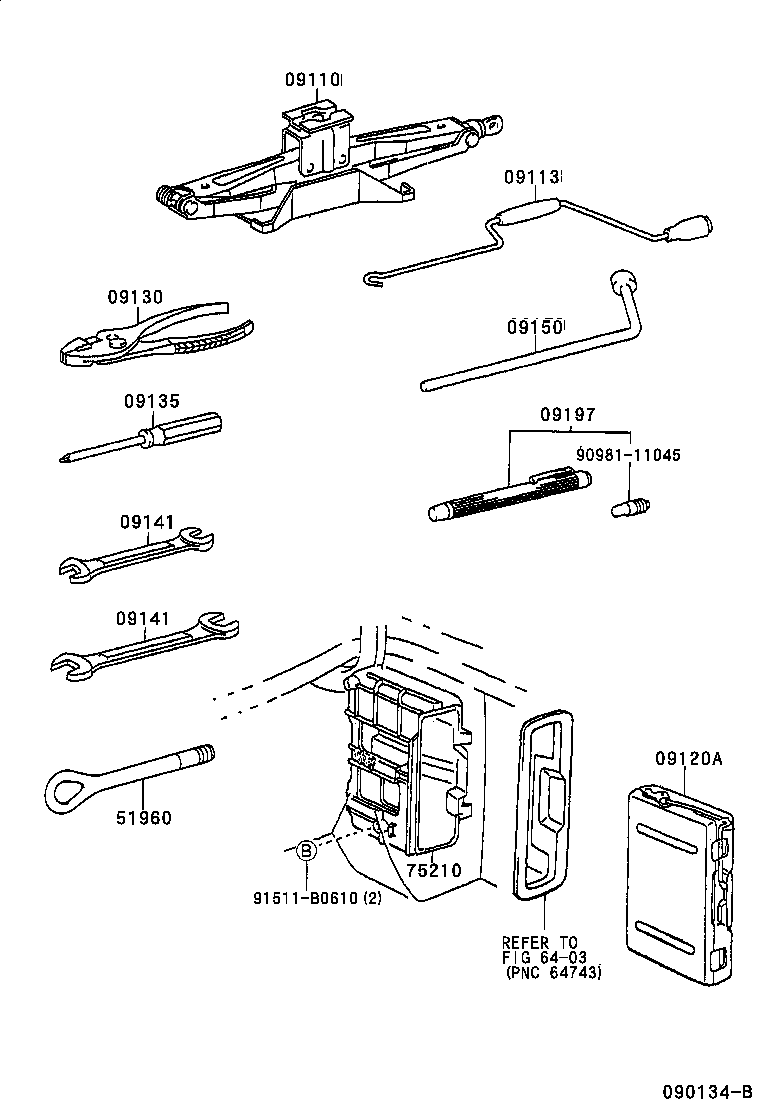 Toyota 75210-50040 BOX ASSY, TOOL