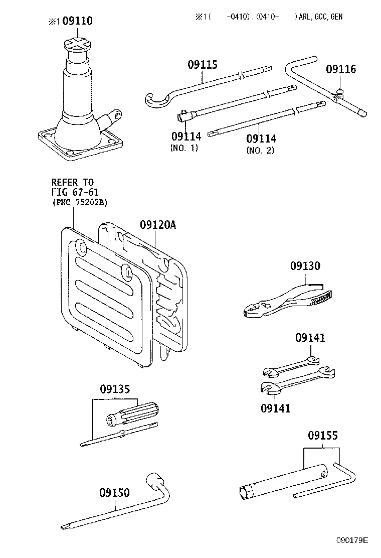 09111-60112 JACK ASSY product image