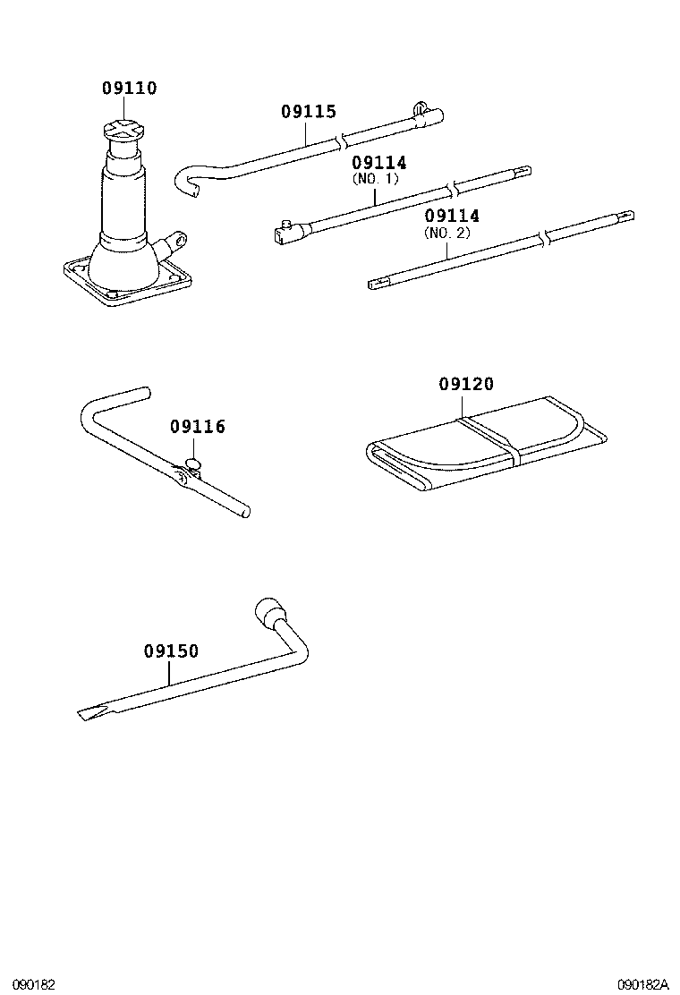 Toyota 09111-35180 JACK ASSY