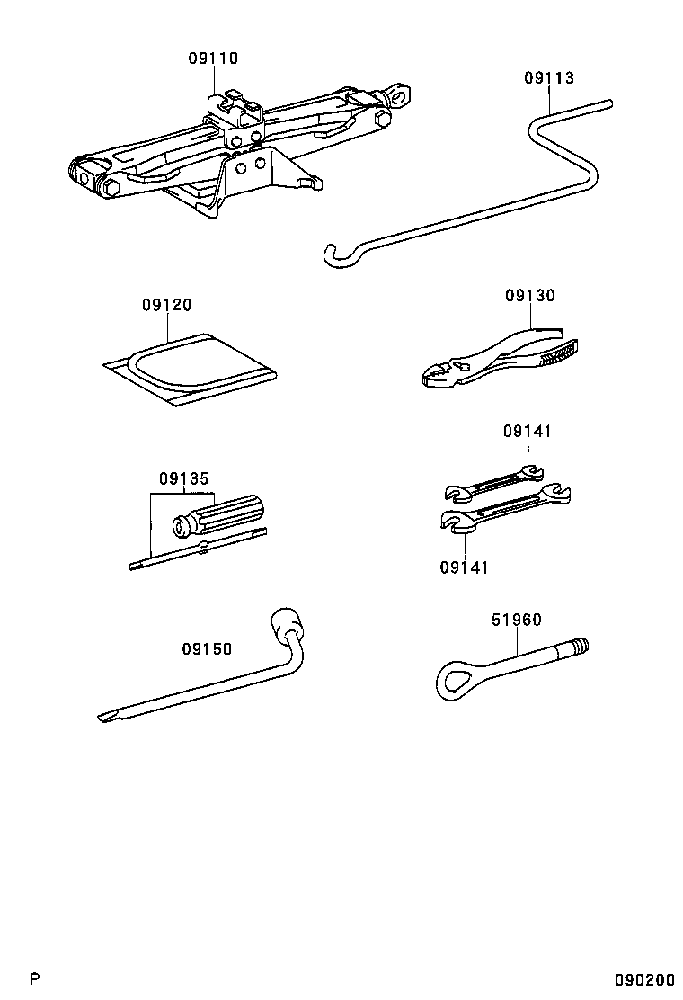 09111-0W092 JACK ASSY product image