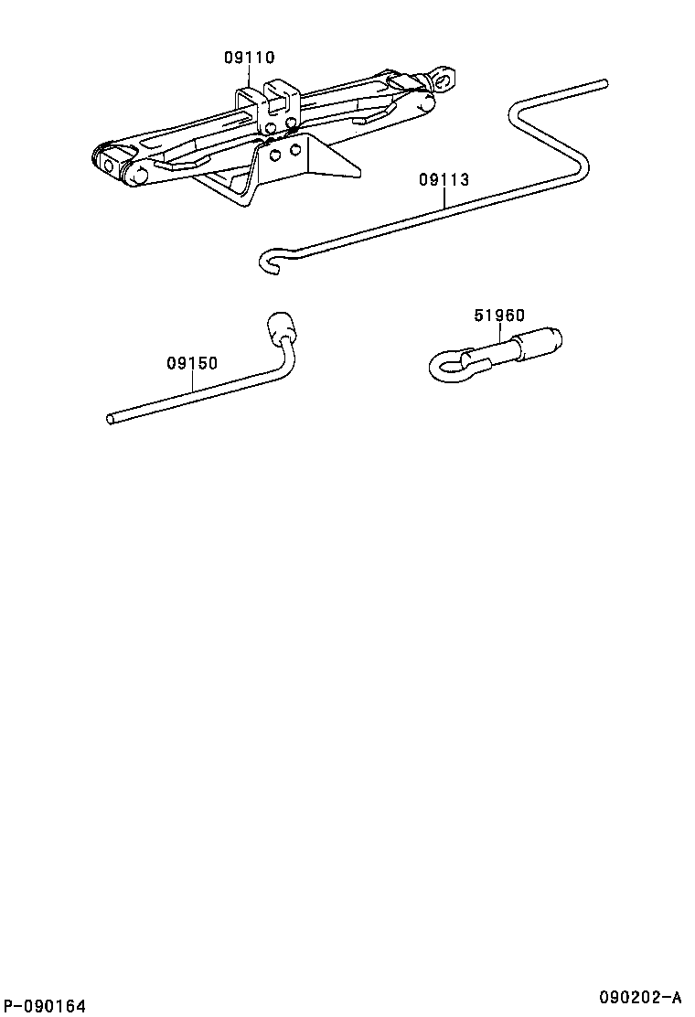 Toyota 09113-52030 HANDLE, JACK