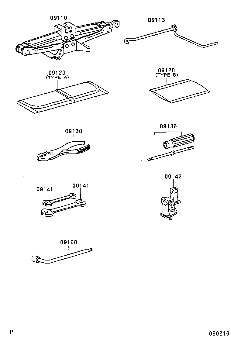 09111-0F020 JACK ASSY product image
