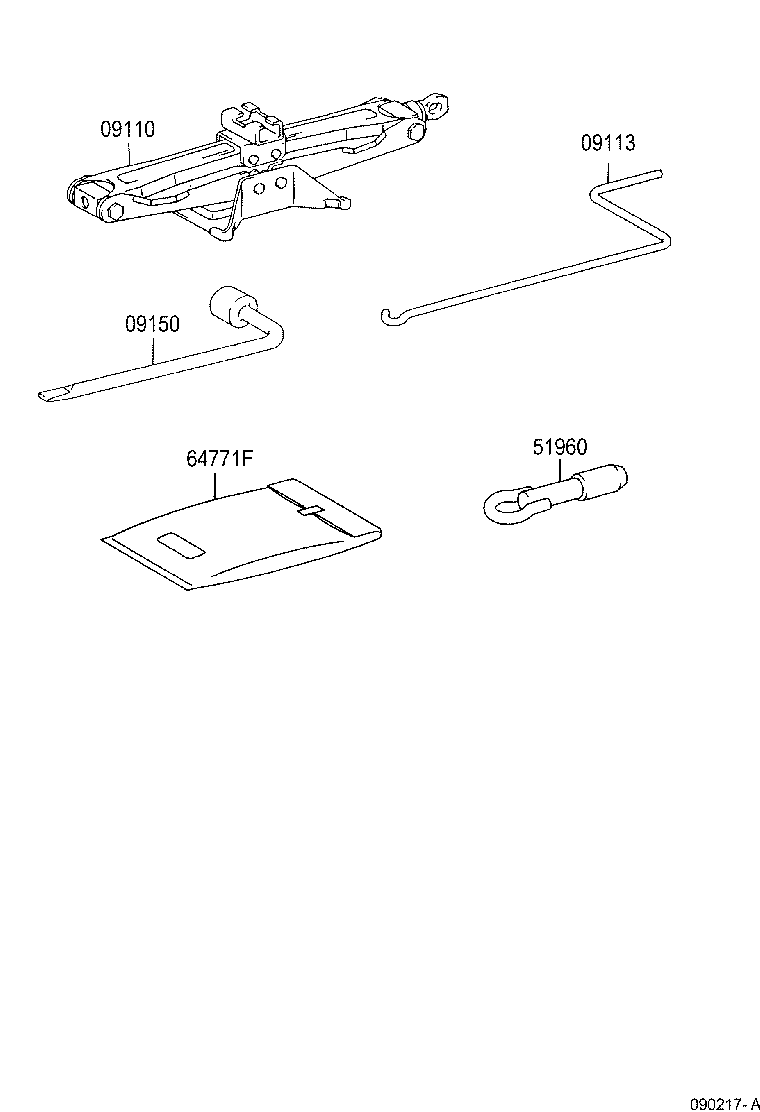 Toyota 51960-33010 HOOK ASSY, FRONT