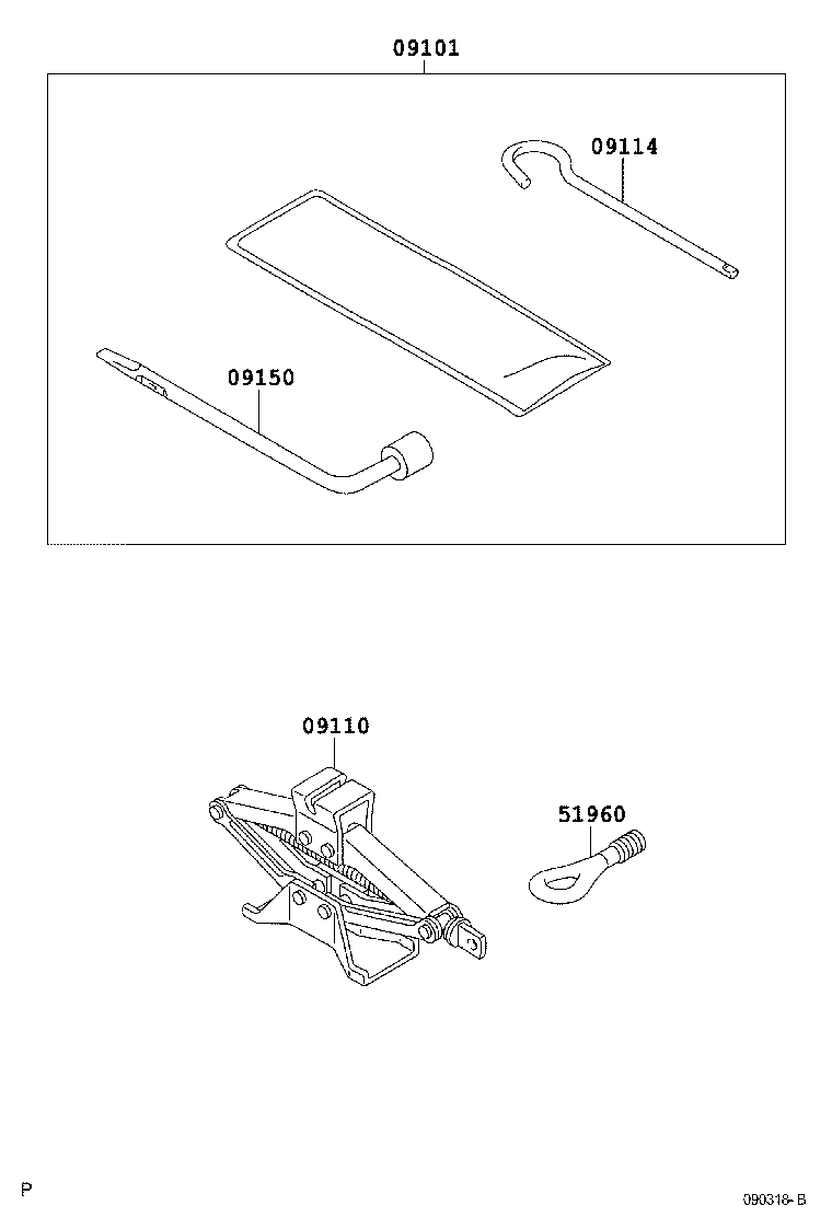 09111-B2010 JACK ASSY product image