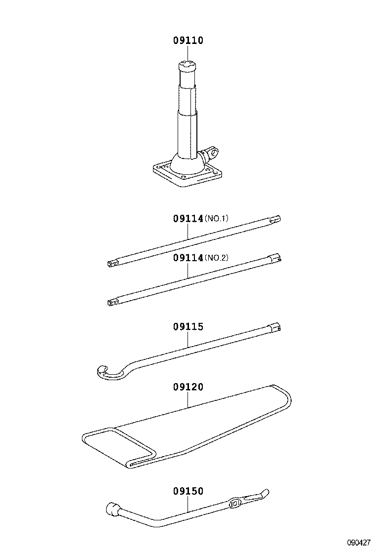 09111-0C050 JACK ASSY product image