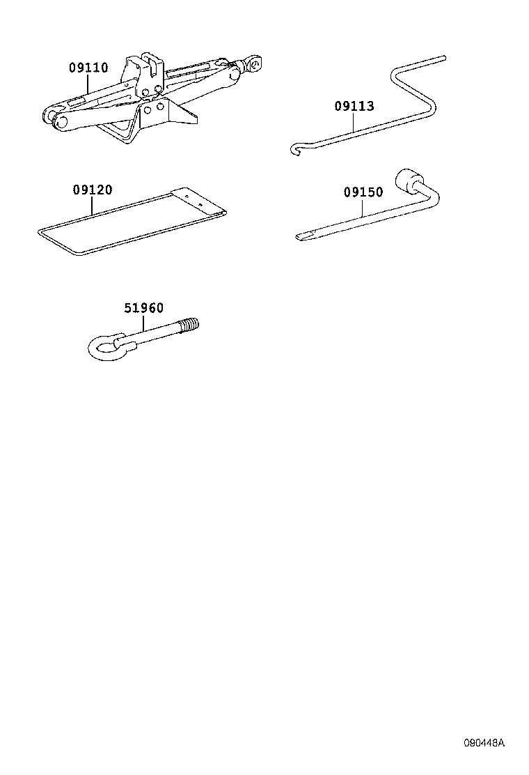 Toyota 09111-12230 JACK ASSY