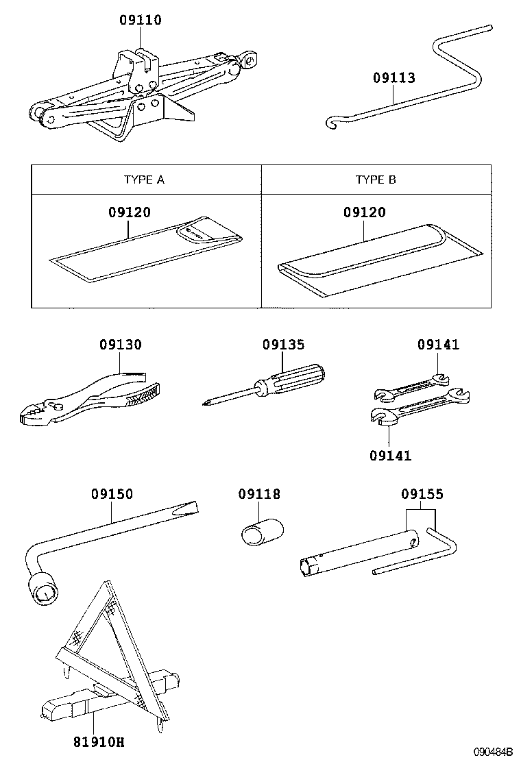 Toyota 09120-02070 BAG, TOOL