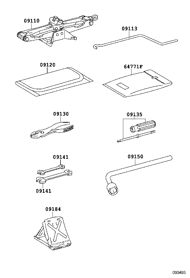 64771-63010 COVER, SPARE WHEEL product image