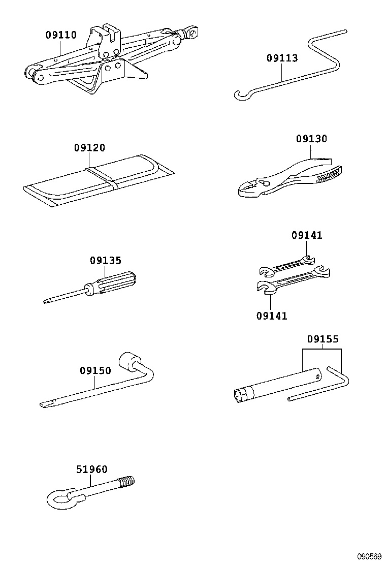 51960-52050 HOOK ASSY, FRONT product image