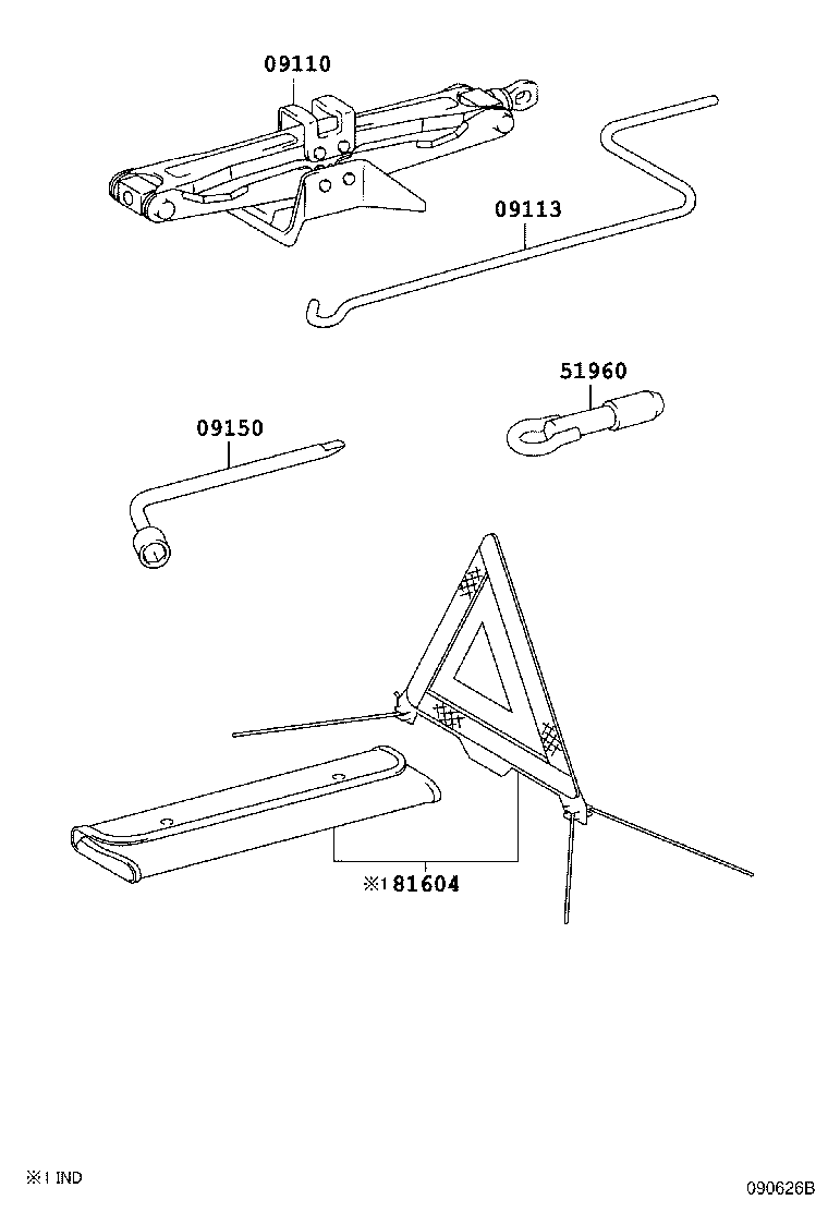 09111-33040 JACK ASSY product image