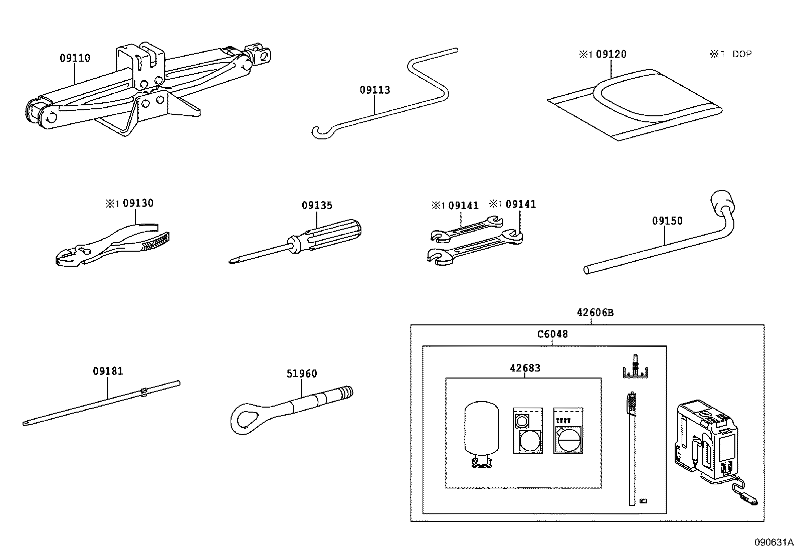 Toyota 42606-50021 REPAIR KIT, TUBELESS TIRE