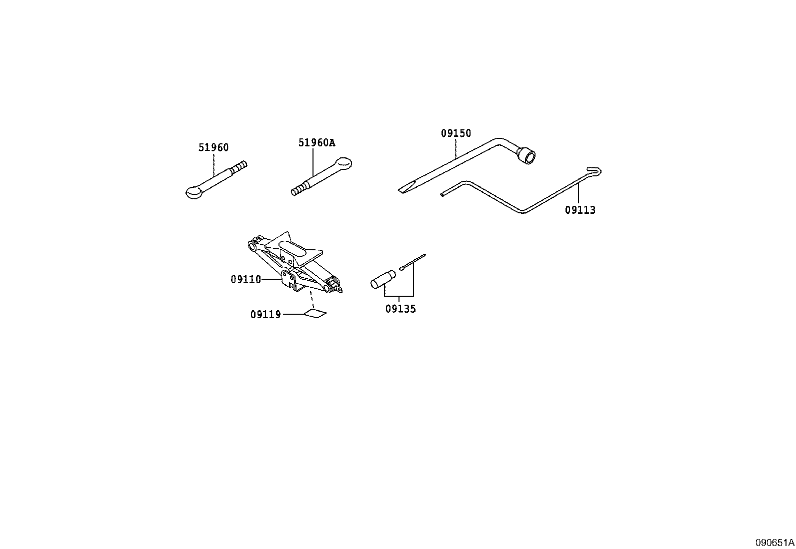 Toyota SU003-01544 HOOK ASSY, FRONT