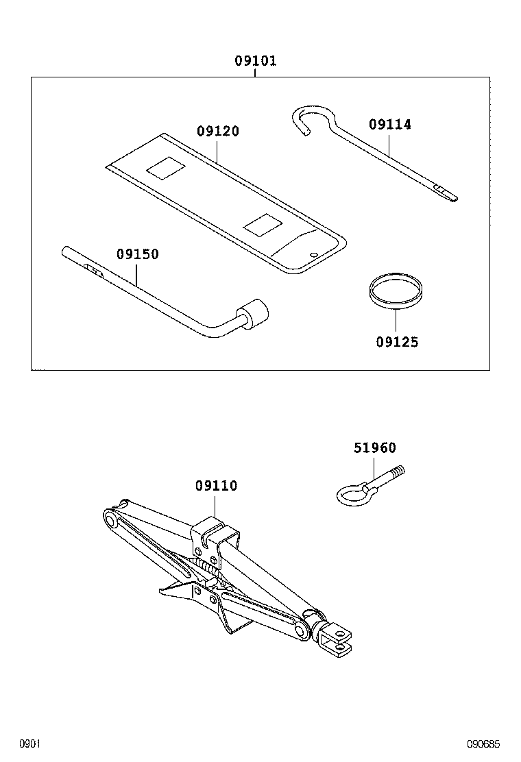 09111-BZ090 JACK ASSY product image