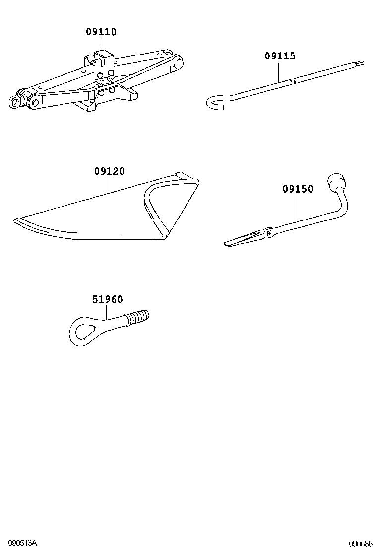 09120-0R060 BAG, TOOL product image