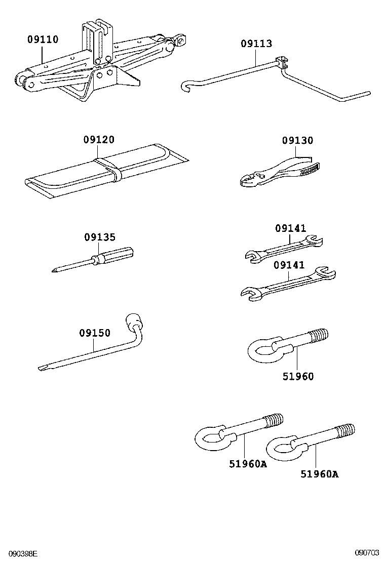 51960-28070 HOOK ASSY, FRONT product image