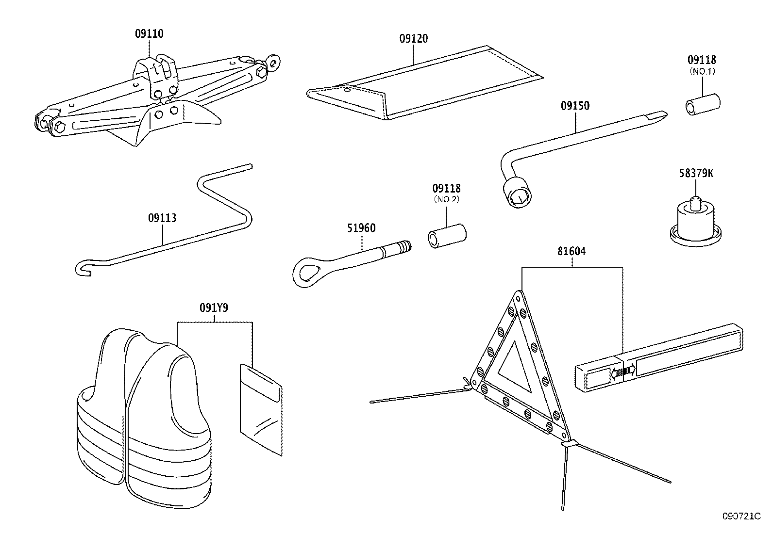 09120-0D090 BAG, TOOL product image