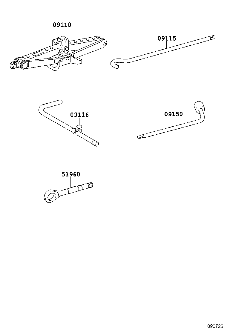 09110-0E010 JACK ASSY product image