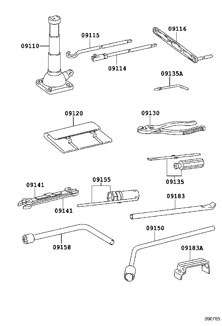 09115-60040 ROD SUB-ASSY, JACK HANDLE product image
