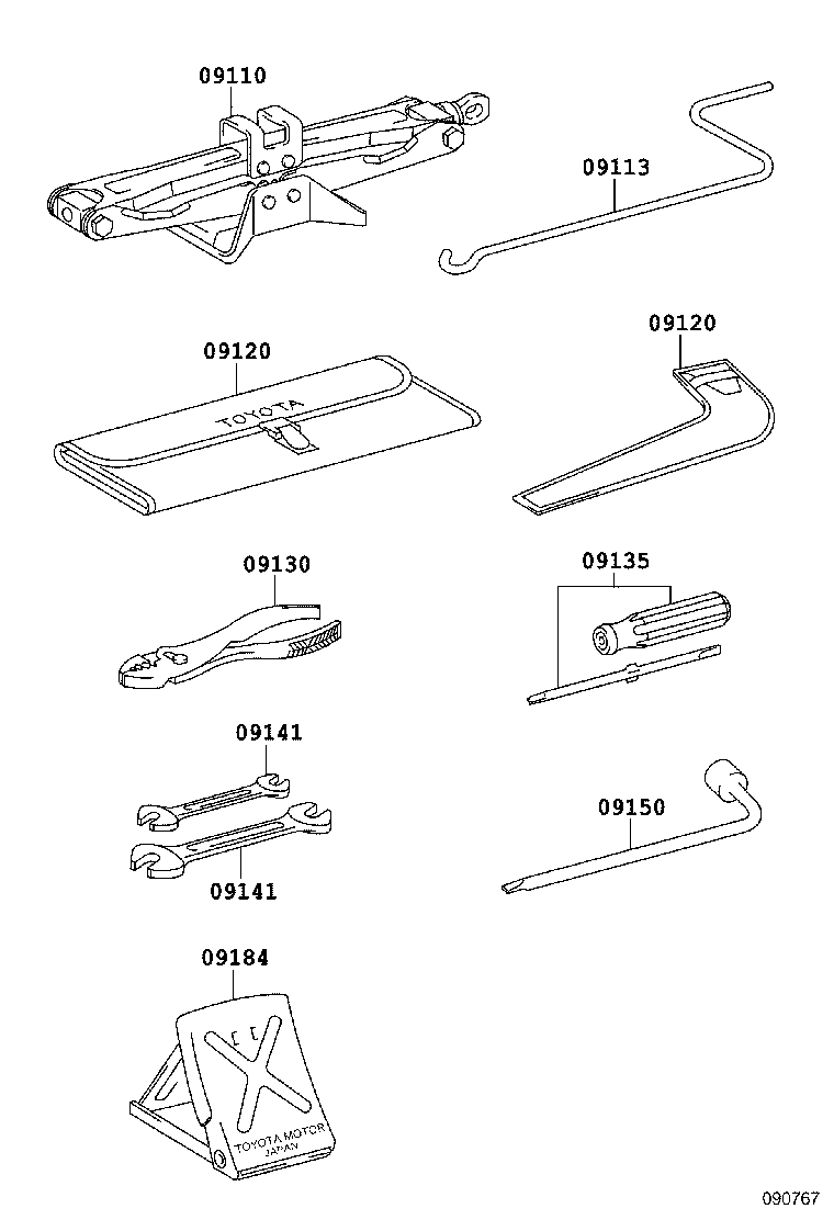 09150-20020 WRENCH, HUB NUT BOX product image