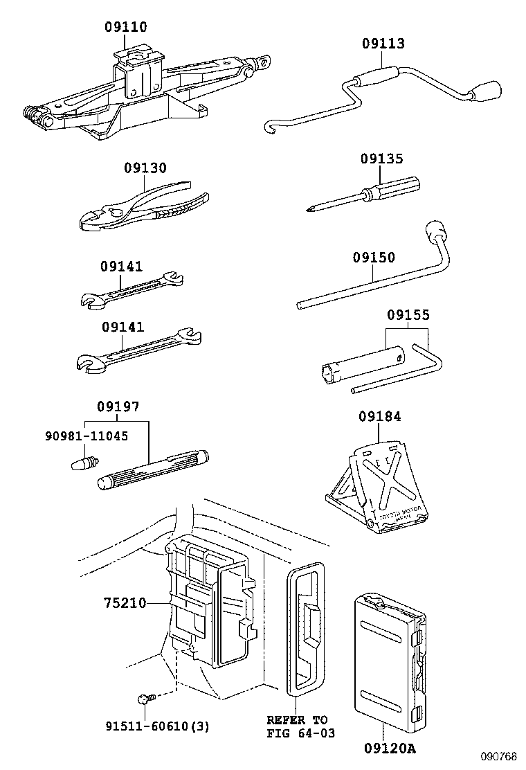 09110-50030 JACK ASSY product image