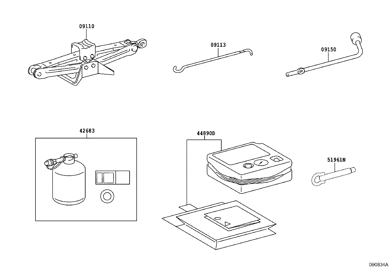 Toyota 42606-F4041 SEAL, TIRE REPAIR
