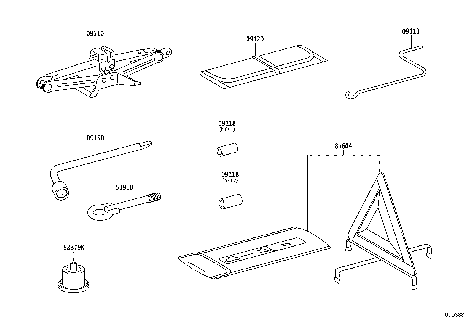 09113-0D050 HANDLE, JACK product image