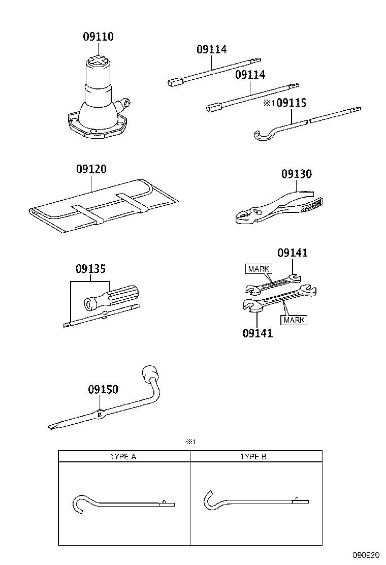 09111-0K151 JACK ASSY product image