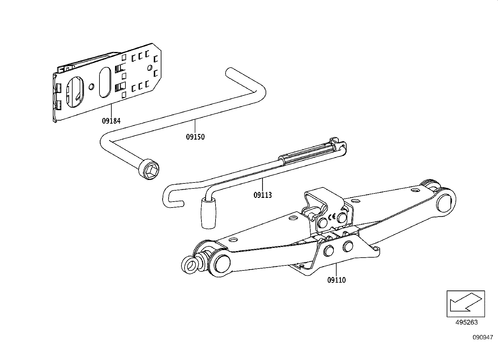 90118-WA767 HOOK, TRANSPORT product image