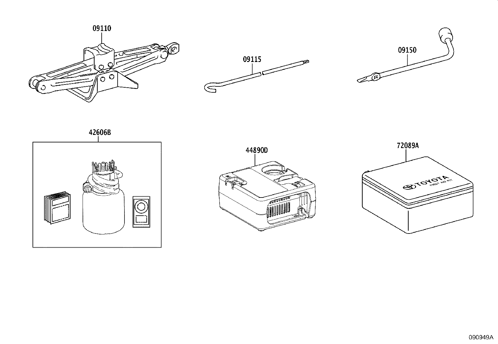 Toyota 44890-12020 COMPRESSOR ASSY, AIR