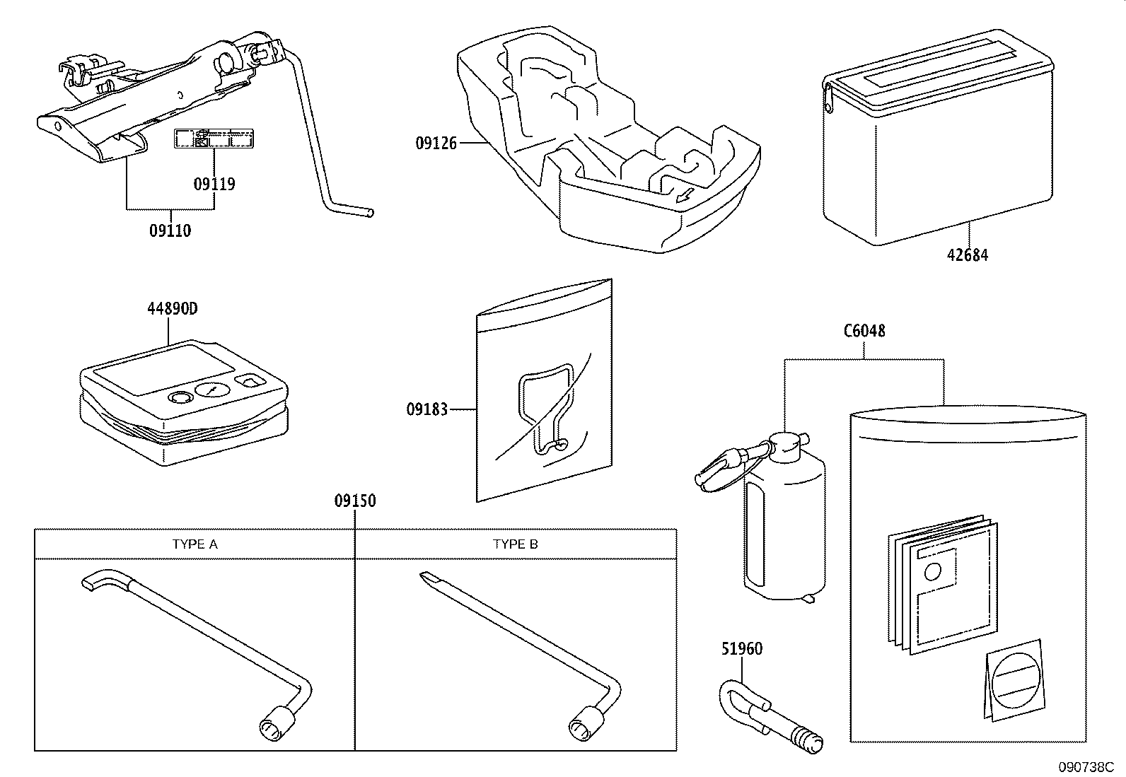 42606-0H024 REPAIR SET, TIRE product image