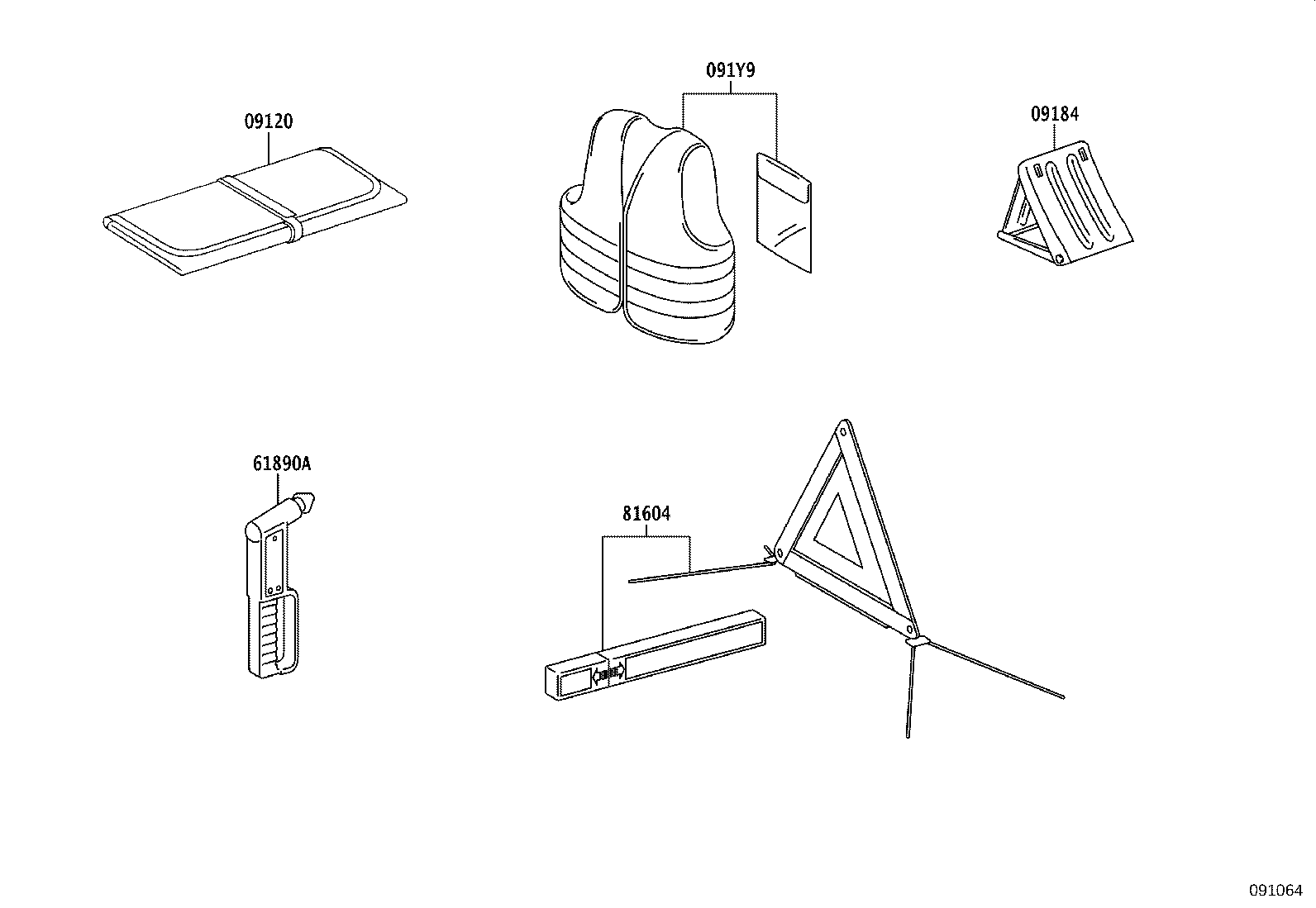 61890-0S020 HAMMER ASSY, BACK WINDOW GLASS product image