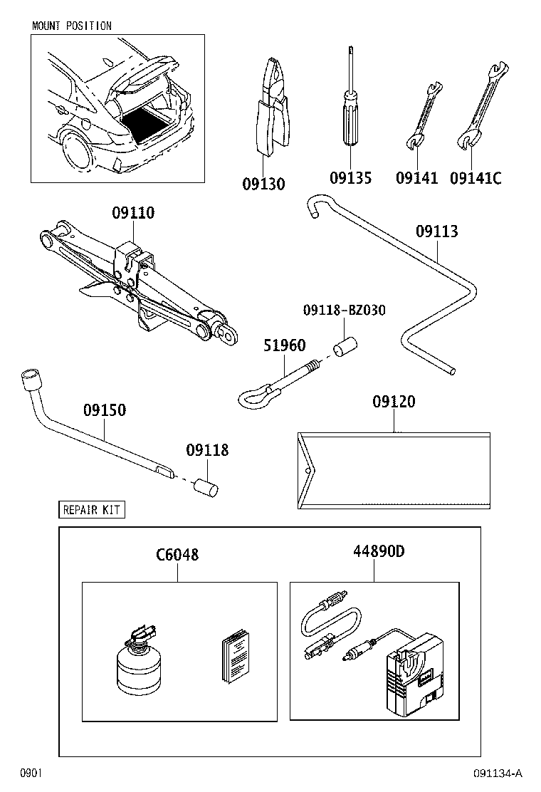44890-BZ050 COMPRESSOR ASSY, AIR product image