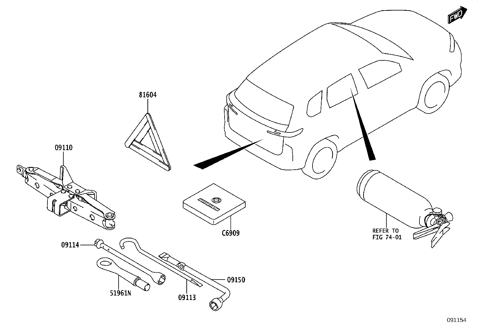 09150-WC002 EXTENSION SUB-ASSY, JACK HANDLE product image