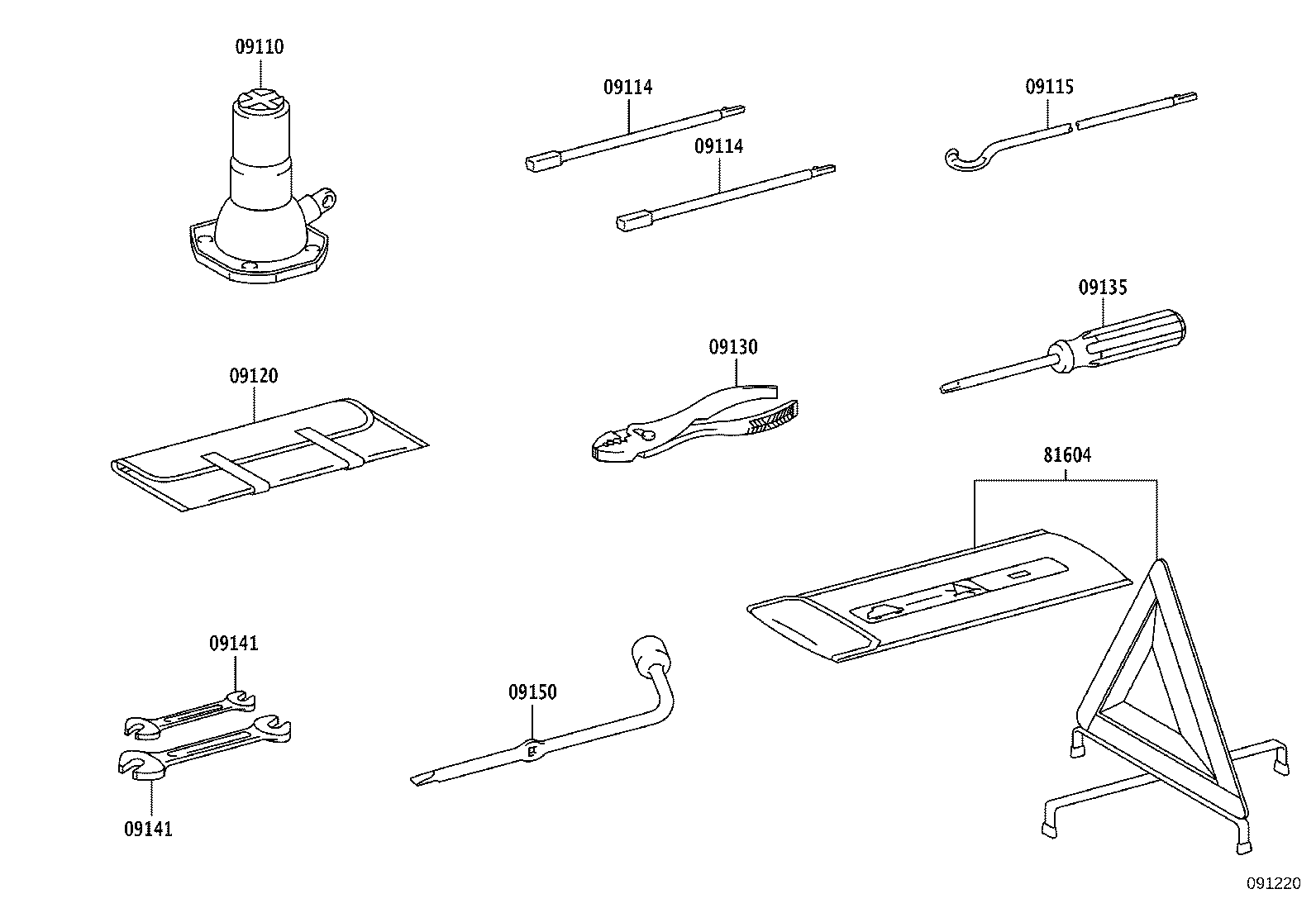09120-0K331 BAG, TOOL product image