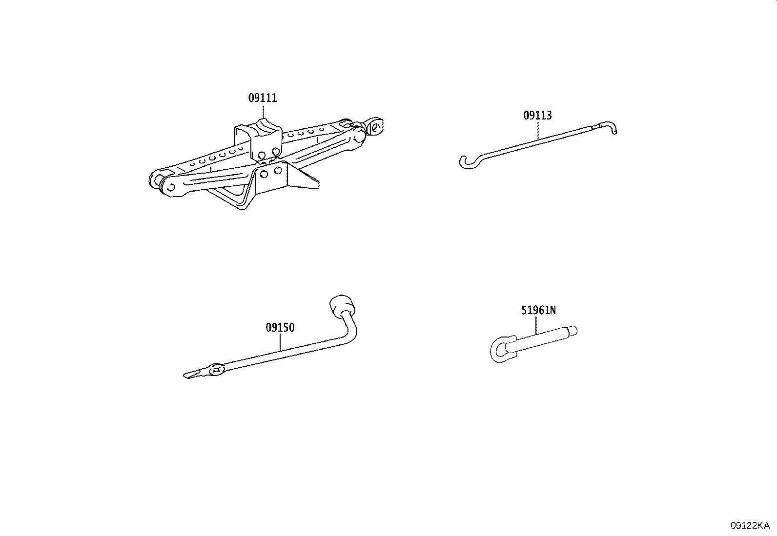 09113-0A070 HANDLE, JACK product image