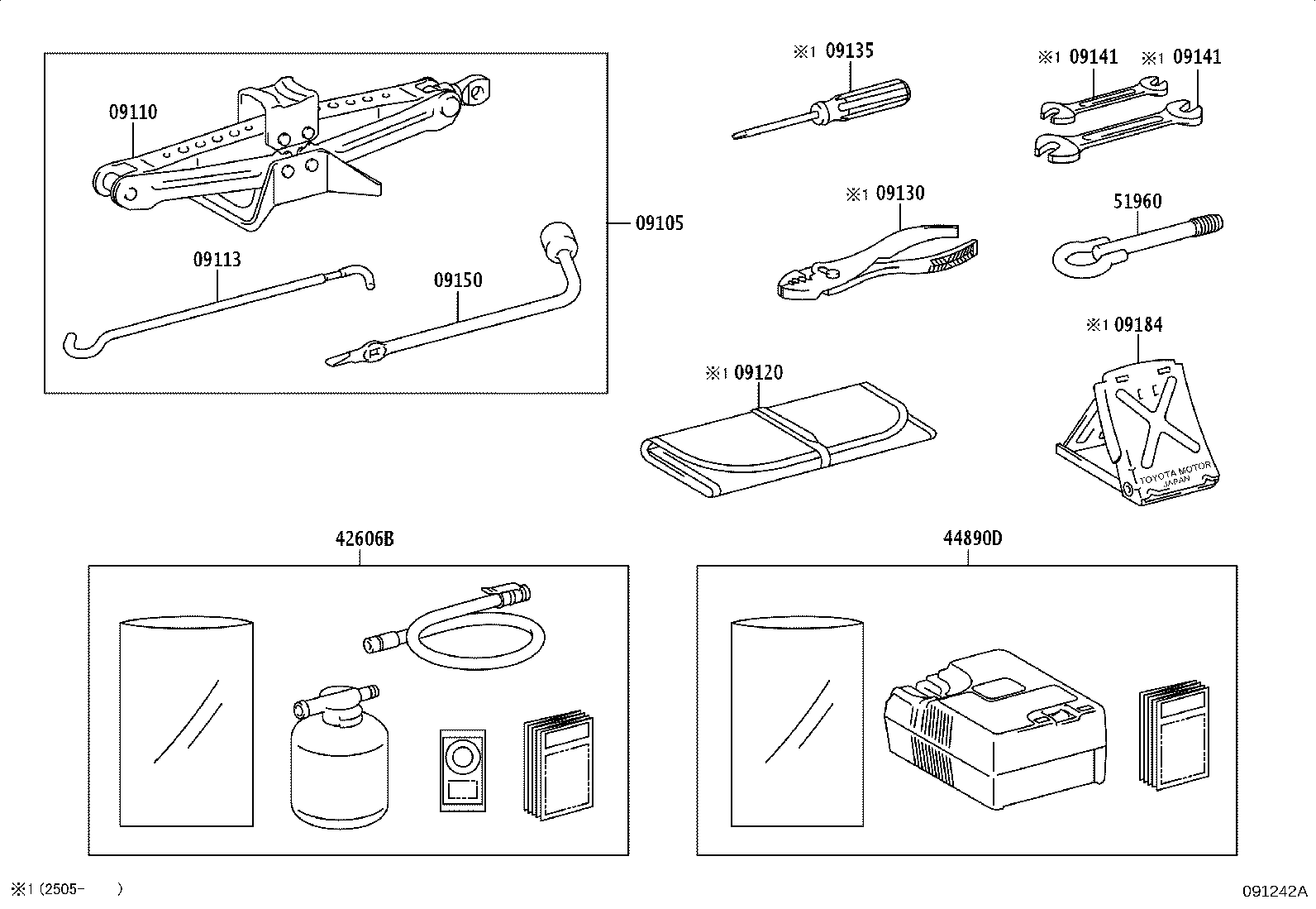 Toyota 09150-42010 WRENCH, HUB NUT BOX
