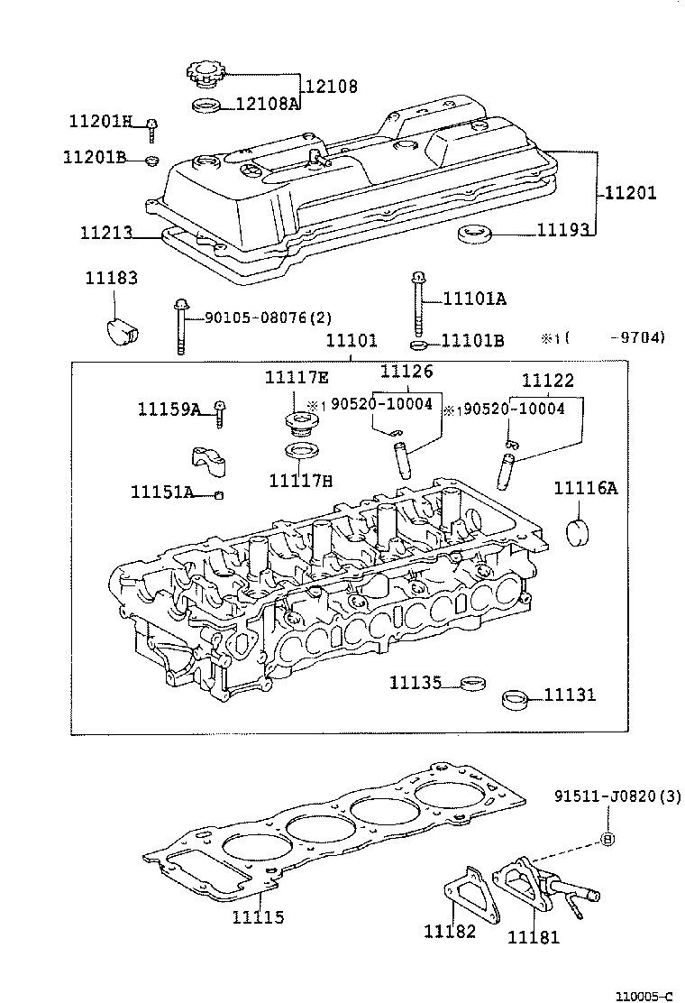 11101-79086 HEAD SUB-ASSY, CYLINDER product image