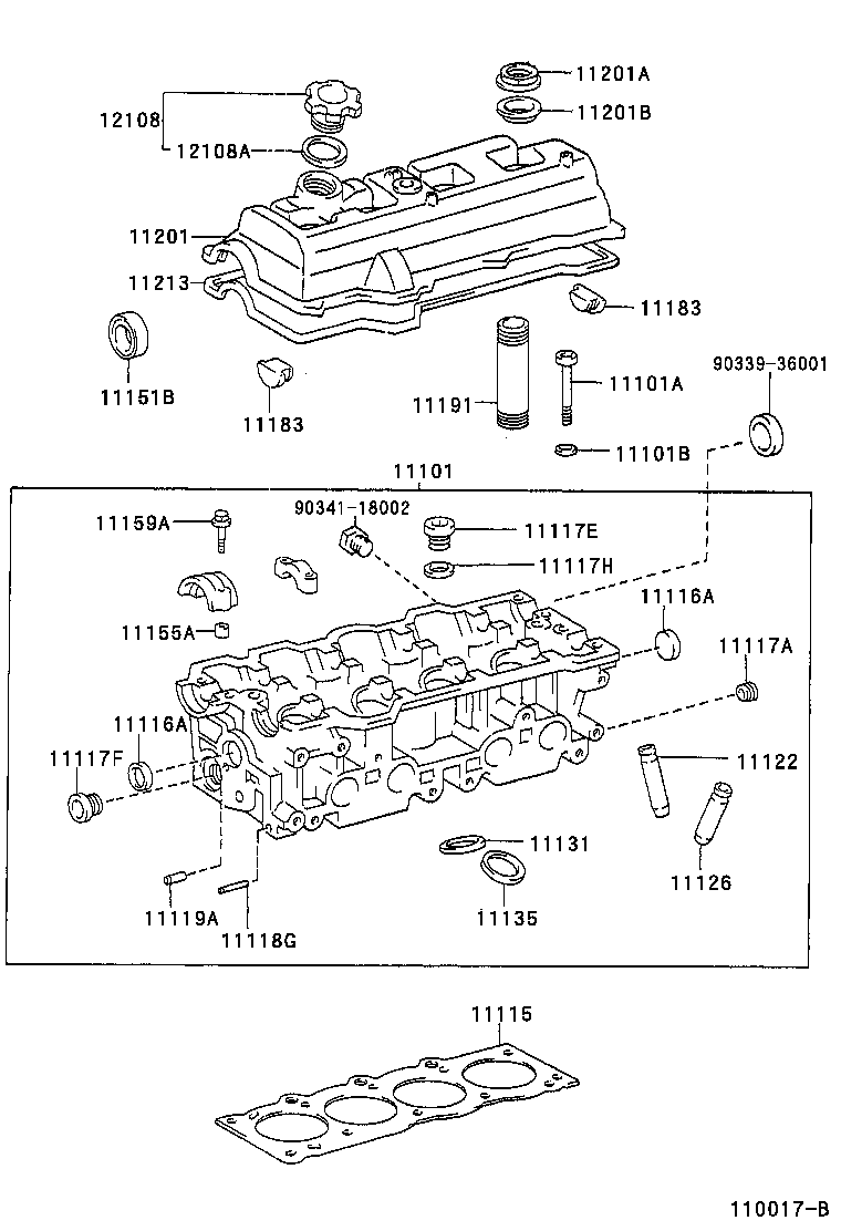 11201-22050 COVER SUB-ASSY, CYLINDER HEAD product image