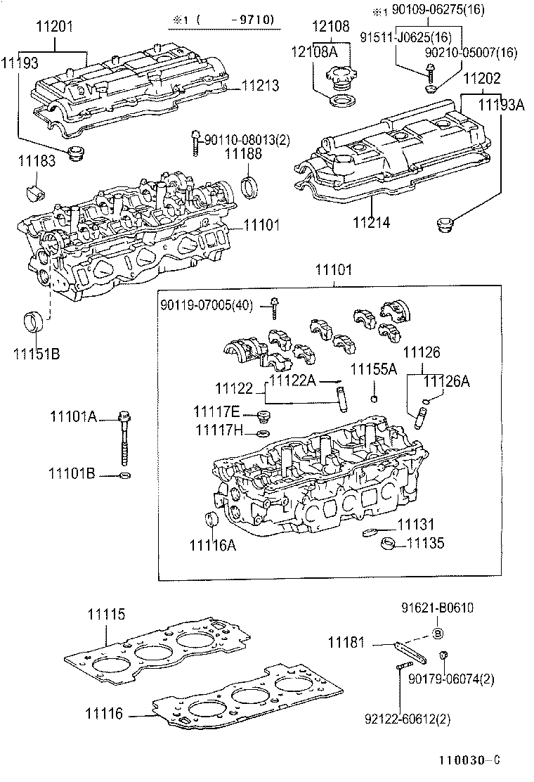 11101-30032 HEAD SUB-ASSY, CYLINDER product image
