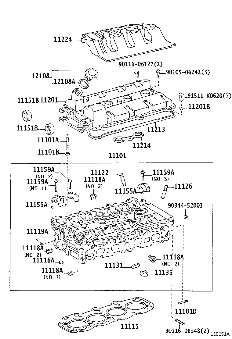 11201-88480 COVER SUB-ASSY, CYLINDER HEAD product image