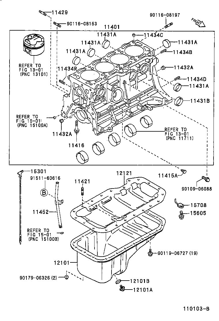 11401-69738 BLOCK SUB-ASSY, CYLINDER product image