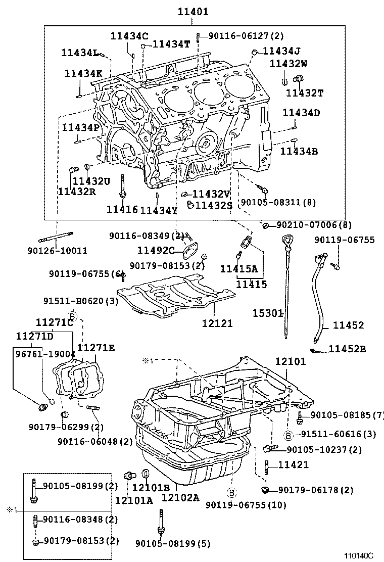 11401-29526 BLOCK SUB-ASSY, CYLINDER product image