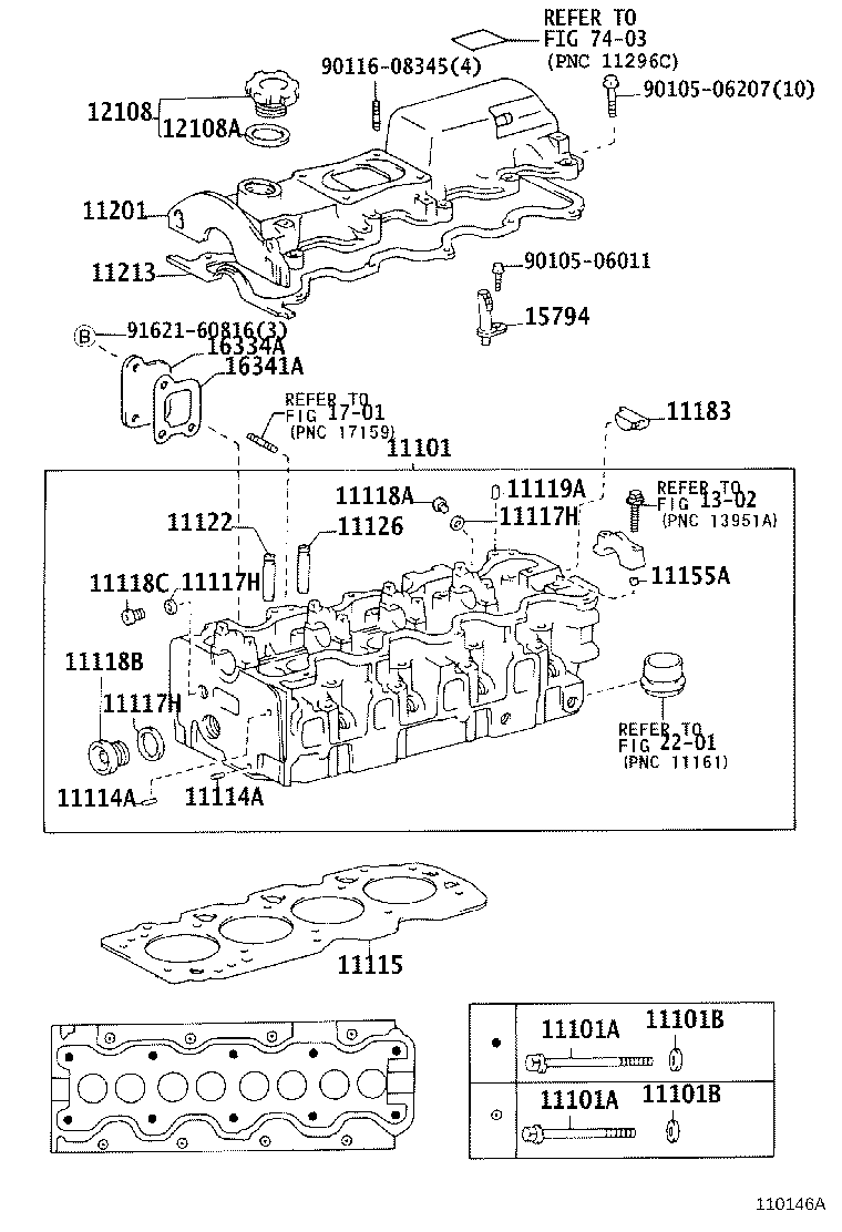 11101-27033 HEAD SUB-ASSY, CYLINDER product image