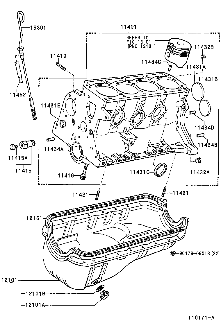 11401-69845 BLOCK SUB-ASSY, CYLINDER product image